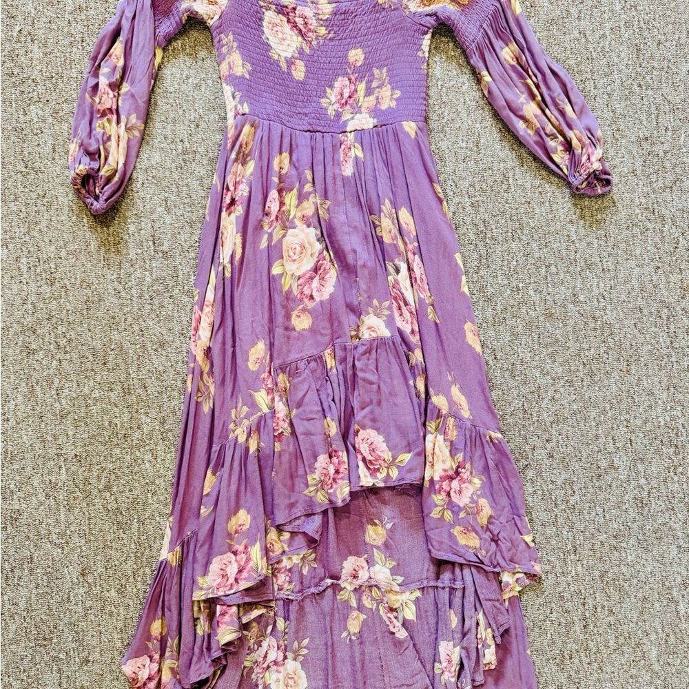 The Altered State Off Shoulder Dress in Lavender Floral, Size S